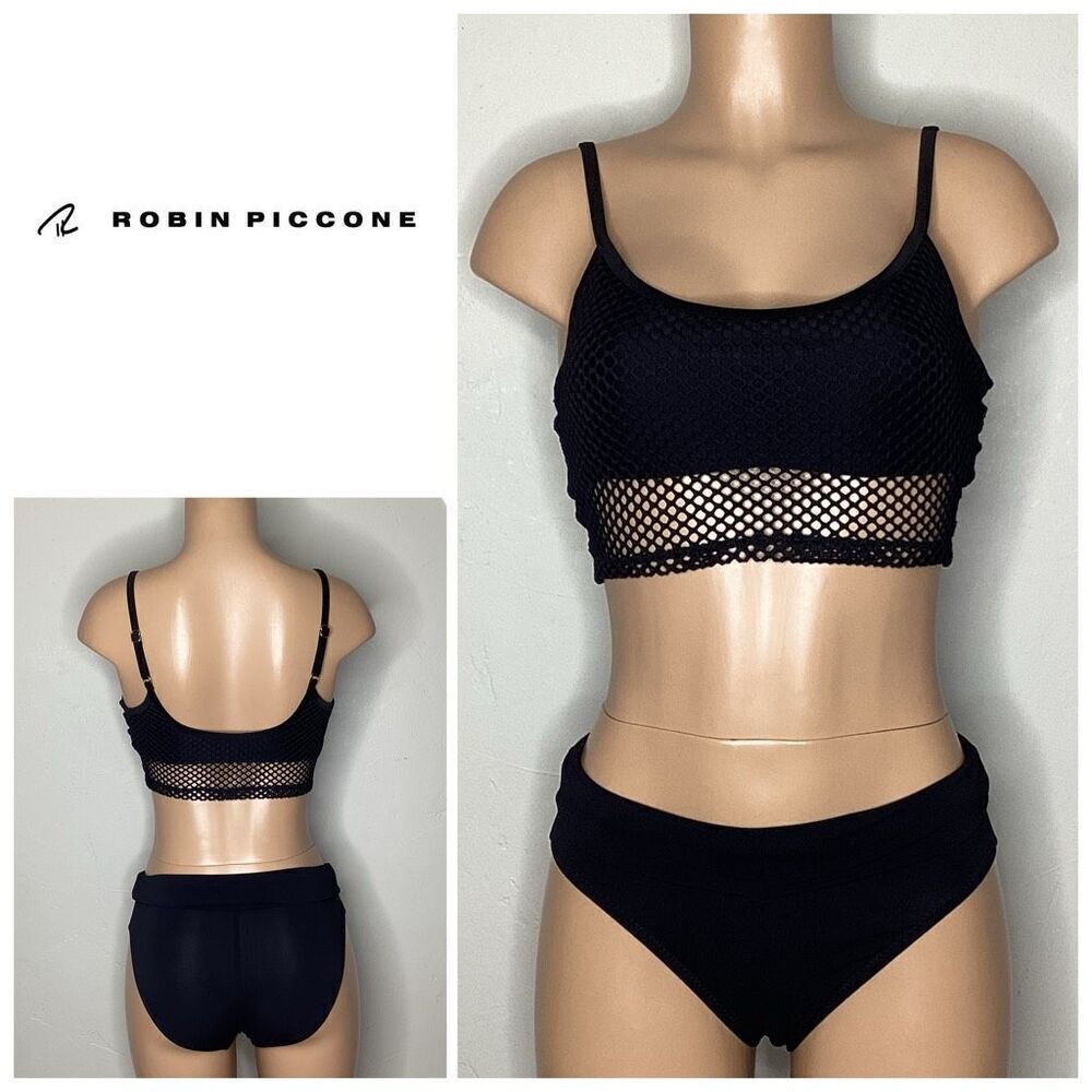 New. Robin Piccone black net bikini. Medium. Retails $214